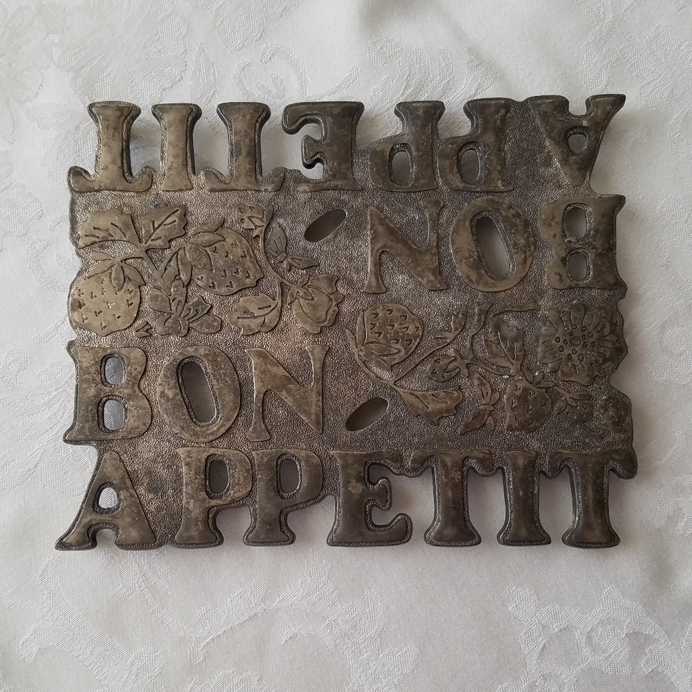 Two Webster Wilcox Vintage Bon Appetit Trivet Italy